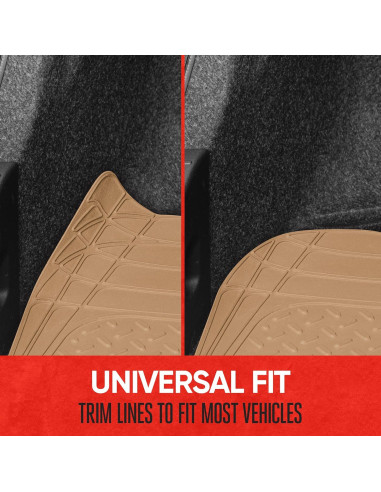 Alfombra de Carga Recortable Motor Trend Beige 120.65x81.83cm