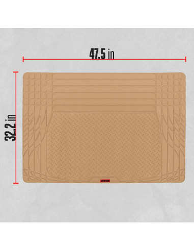 Alfombra de Carga Recortable Motor Trend Beige 120.65x81.83cm
