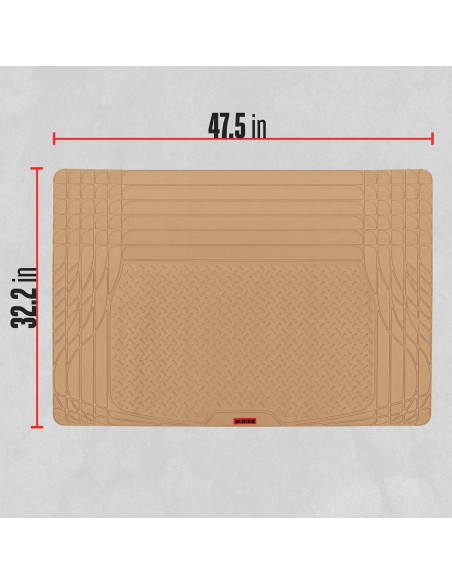 Alfombra de Carga Recortable Motor Trend Beige 120.65x81.83cm