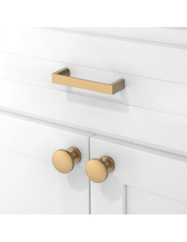 Paquete de 10 Tiradores de Gabinete Asimerdeco Bronce 76mm