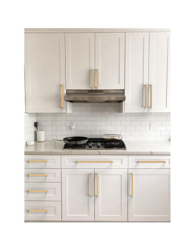 Paquete de 10 Tiradores de Gabinete Asimerdeco Bronce 76mm