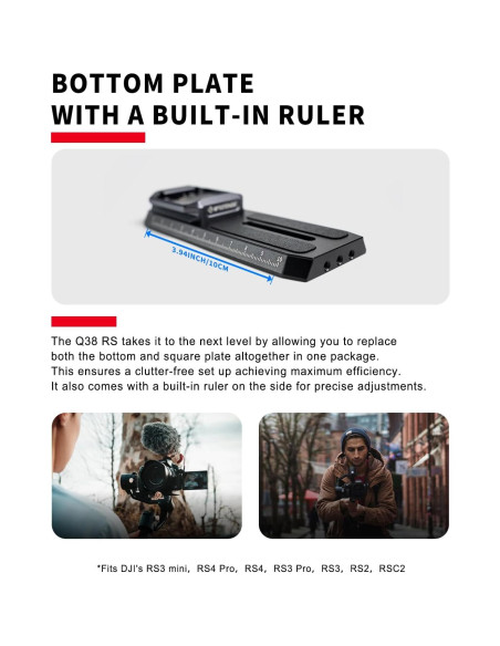 Conjunto Liberación Rápida IFOOTAGE Q38 RS para Estabilizador de Cámara