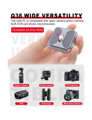 Conjunto Liberación Rápida IFOOTAGE Q38 RS para Estabilizador de Cámara