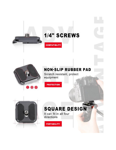 Conjunto Liberación Rápida IFOOTAGE Q38 RS para Estabilizador de Cámara