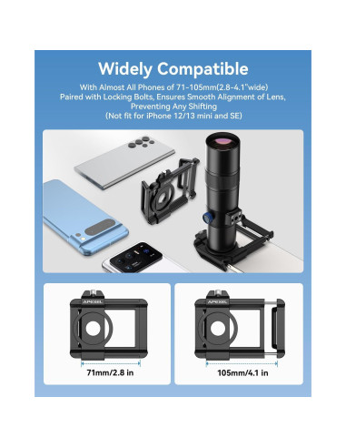 Lente Telefoto HD 30X APEXEL para iPhone y Smartphones