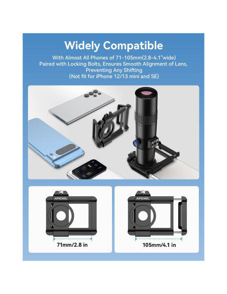 Lente Telefoto HD 30X APEXEL para iPhone y Smartphones