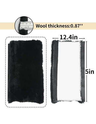 Funda de Cinturón de Seguridad Aegis Piel de Oveja Negra 2Pack