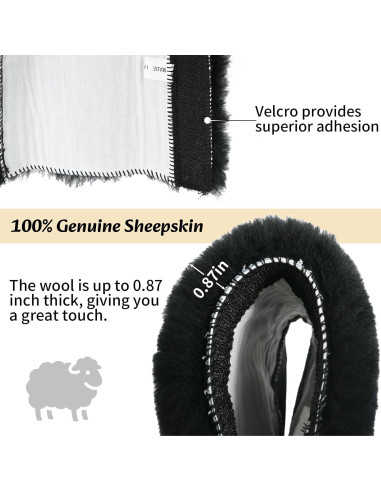 Funda de Cinturón de Seguridad Aegis Piel de Oveja Negra 2Pack