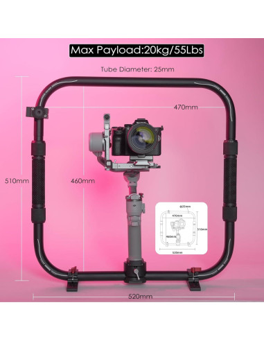 Agarradera Doble para Gimbal DJI RS3 Mini y RS4 Mini - DF