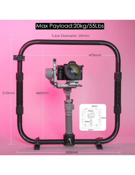 Agarradera Doble para Gimbal DJI RS3 Mini y RS4 Mini - DF