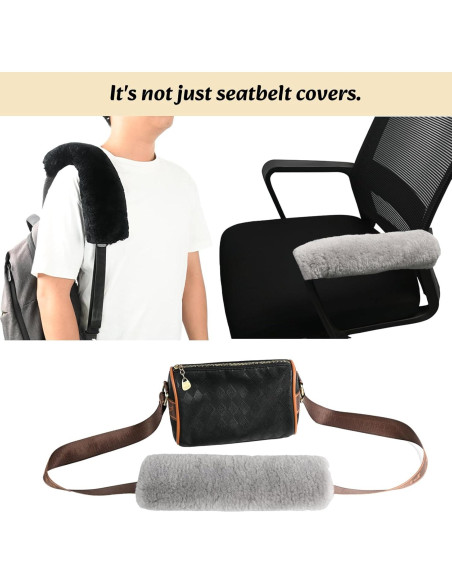Funda de Cinturón de Seguridad Aegis Piel de Oveja Negra 2Pack