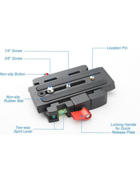 Adaptador de liberación rápida Andoer P200 para Manfrotto