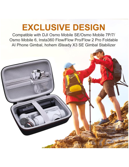 Funda Dura LTGEM para DJI Osmo Mobile SE/7P/7/6 y Insta360 Flow