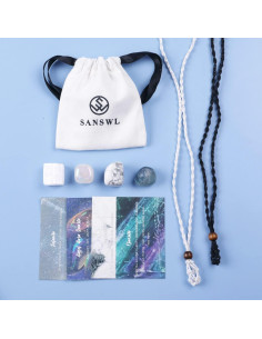 Collar de Cristales de Chakra SANSWL - Joyería Espiritual 7 Chakras 2