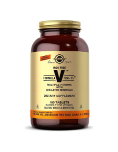 Multivitamínico Sin Hierro Solgar VM-75 - 180 Tabletas Veganas