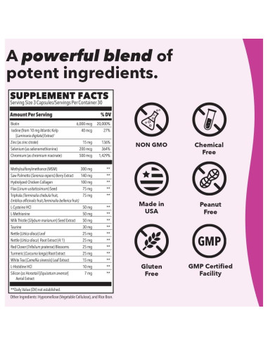 Suplemento Beau-T LifeSeasons 180 Cápsulas - Cabello, Uñas y Piel