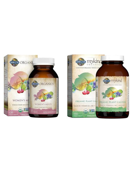 Multivitamina y Calcio Vegetal Garden of Life para Mujeres 120 Tab