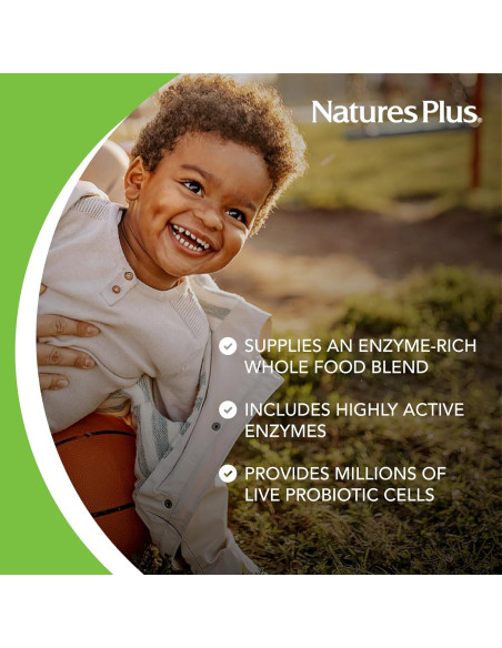Suplemento Digestivo Masticable Niños Nature's Plus 90 Tabletas