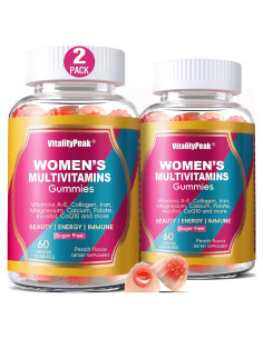 Gomitas Multivitamínicas VitalityPeak 120CT Sin Azúcar Durazno
