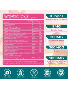 Gomitas Multivitamínicas VitalityPeak 120CT Sin Azúcar Durazno 2