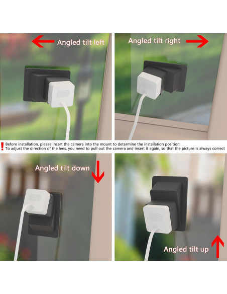 Soporte de Ventana Angulado Teccle para Wyze Cam OG - 20 Grados