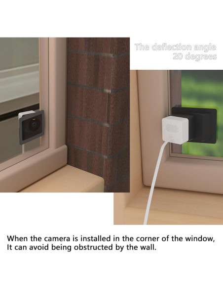 Soporte de Ventana Angulado Teccle para Wyze Cam OG - 20 Grados