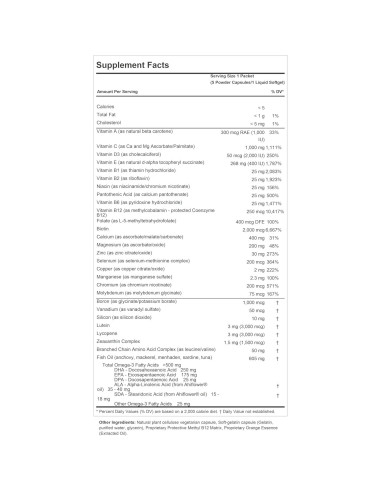 Multivitamina Completa para Mujeres Andrew Lessman 60 Cápsulas con Omega-3