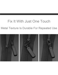 Tirador de Cremallera Mizeer 4pcs Negro para Agujeros Pequeños 2