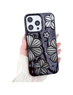 Funda Bumper YAOZOCASE para iPhone 11 - Negro 3D Floral