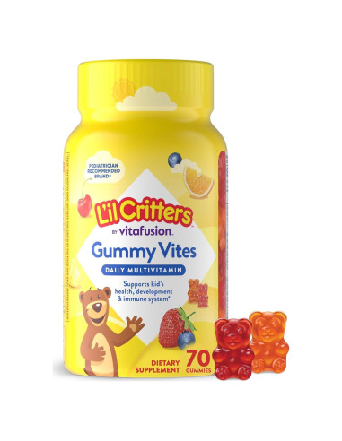 Multivitaminas Gummy L'il Critters 70 Gomas Niños Sabor Frutas