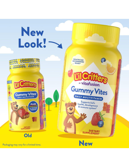 Multivitaminas Gummy L'il Critters 70 Gomas Niños Sabor Frutas