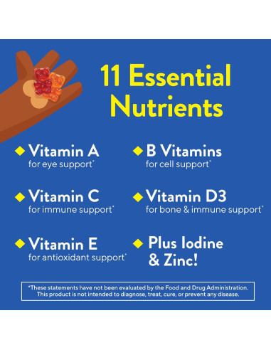 Multivitaminas Gummy L'il Critters 70 Gomas Niños Sabor Frutas