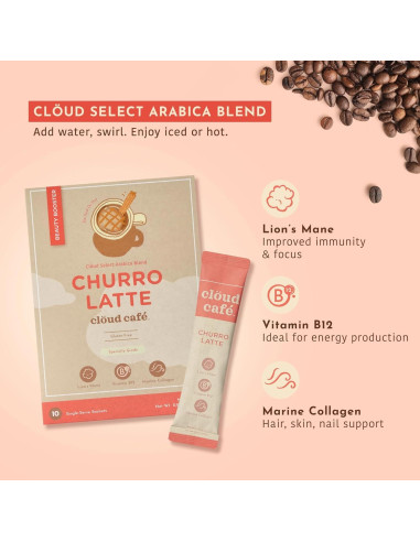 Café Instantáneo Clud con Colágeno Marino - 10 Sobres