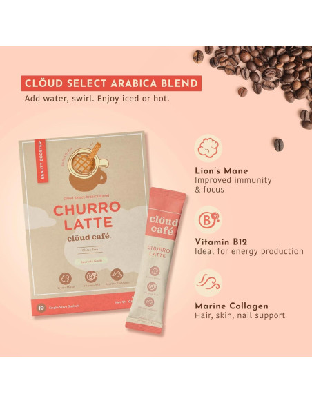 Café Instantáneo Clud con Colágeno Marino - 10 Sobres