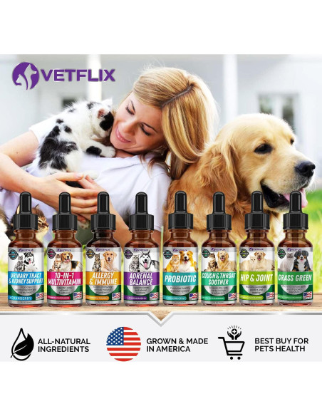 Vitaminas para Mascotas Vetflix 10 en 1 - Glucosamina 59 ml