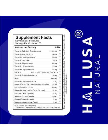 Multivitamina HallMulvit Hombres - 60 Cápsulas, Energía y Salud