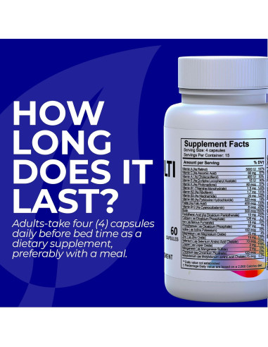 Multivitamina HallMulvit Hombres - 60 Cápsulas, Energía y Salud