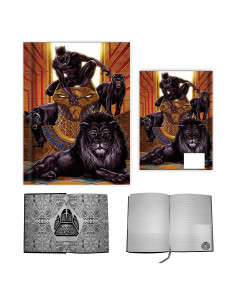 Diario de tapa dura Silver Buffalo Black Panther 15x20 cm