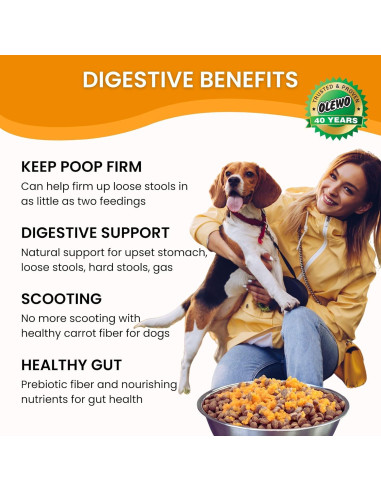 Olewo Zanahorias Deshidratadas para Perros 0.45 kg - Soporte Digestivo y Piel Saludable