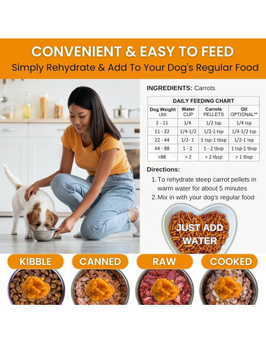 Olewo Zanahorias Deshidratadas para Perros 0.45 kg - Soporte Digestivo y Piel Saludable