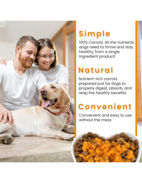 Olewo Zanahorias Deshidratadas para Perros 0.45 kg - Soporte Digestivo y Piel Saludable