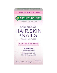 Fortaleza Extra Nature's Bounty Cabello Piel Uñas 150 Cápsulas 2