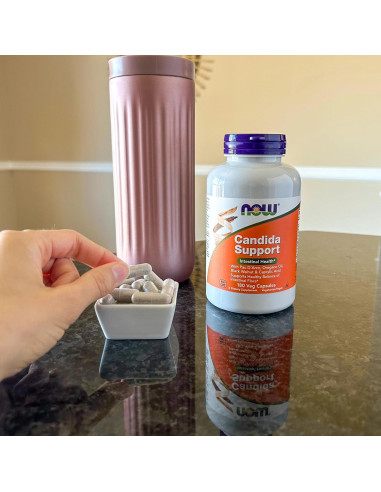 Suplemento Vegano NOW 90 Cápsulas - Bacillus, Pau D'Arco, Aceite de Orégano