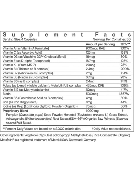 Suplemento para el Cabello Moon Juice SuperHair 120 Cápsulas