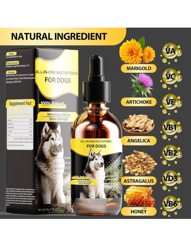 Multivitamina Líquida para Perros Premier Pet 60ml 13 en 1