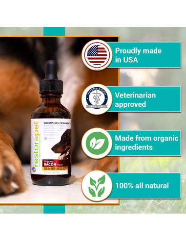 RestoraPet Suplemento Multivitamínico Líquido para Perros y Gatos - 4 Botellas de 59 ml