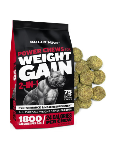 Masticables Gainer de Peso Bully Max 75 Unidades para Perros