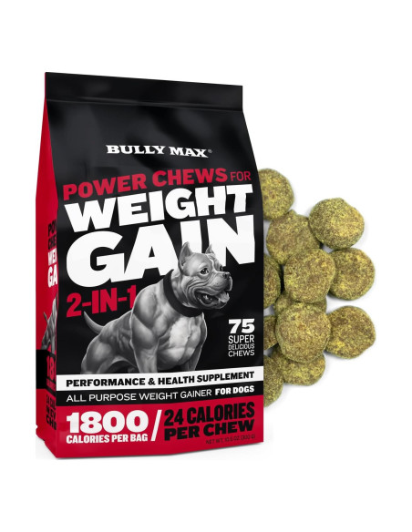Masticables Gainer de Peso Bully Max 75 Unidades para Perros