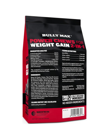 Masticables Gainer de Peso Bully Max 75 Unidades para Perros