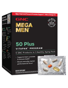 GNC Mega Men 50 Plus Vitapak 30 Paquetes Multivitaminas
